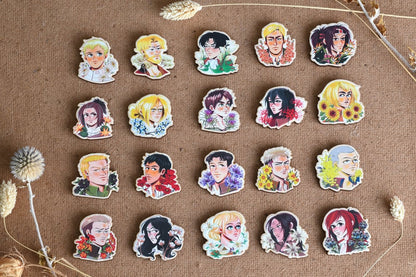 AOT characters - Wooden pins