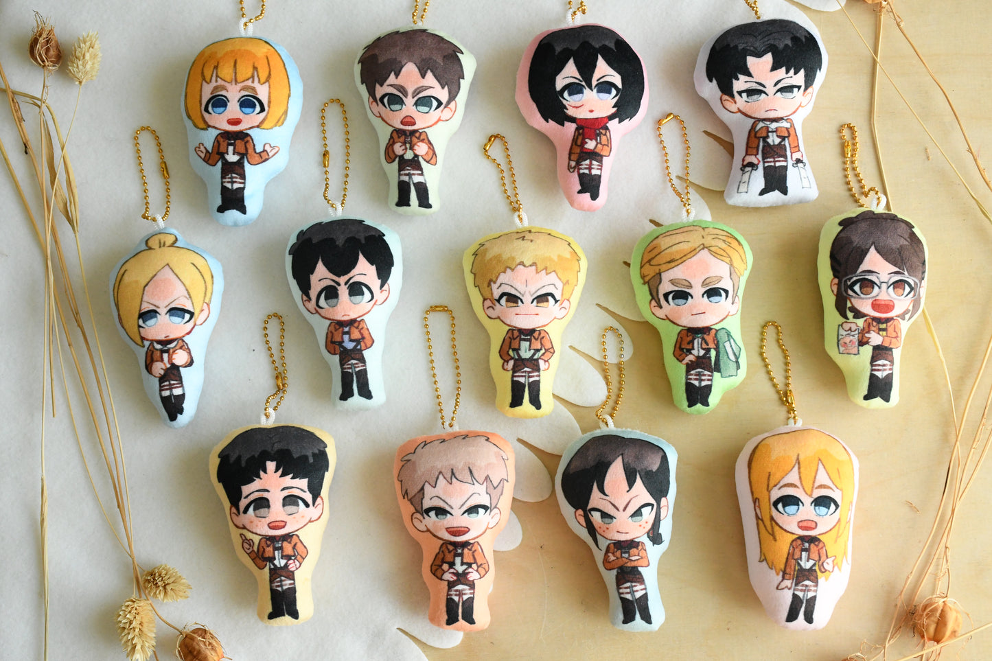 AOT characters - Pillow keychains