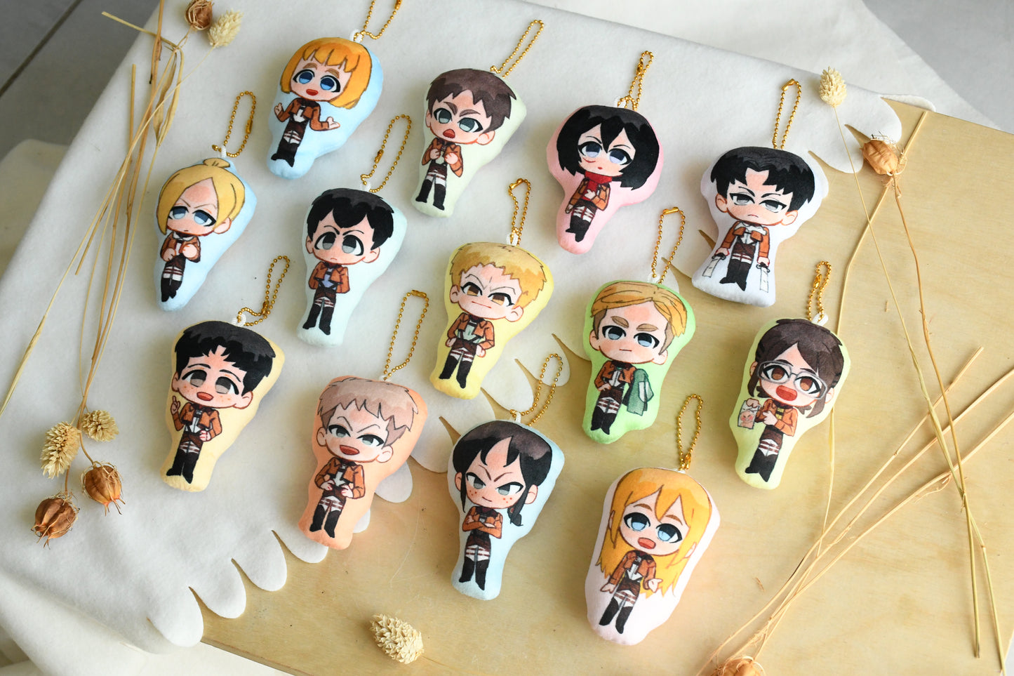 AOT characters - Pillow keychains