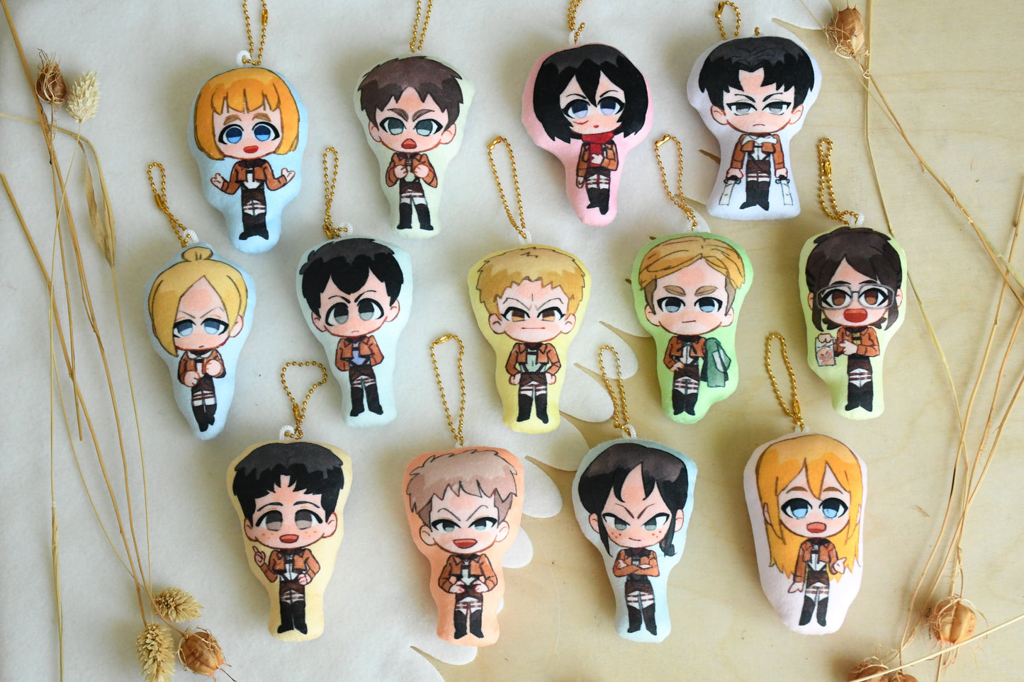AOT characters - Pillow keychains