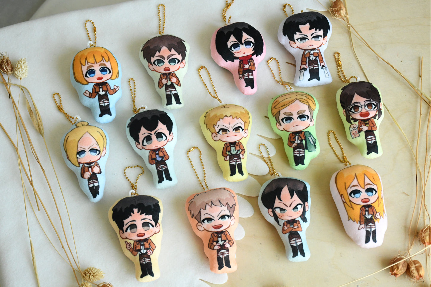 AOT characters - Pillow keychains