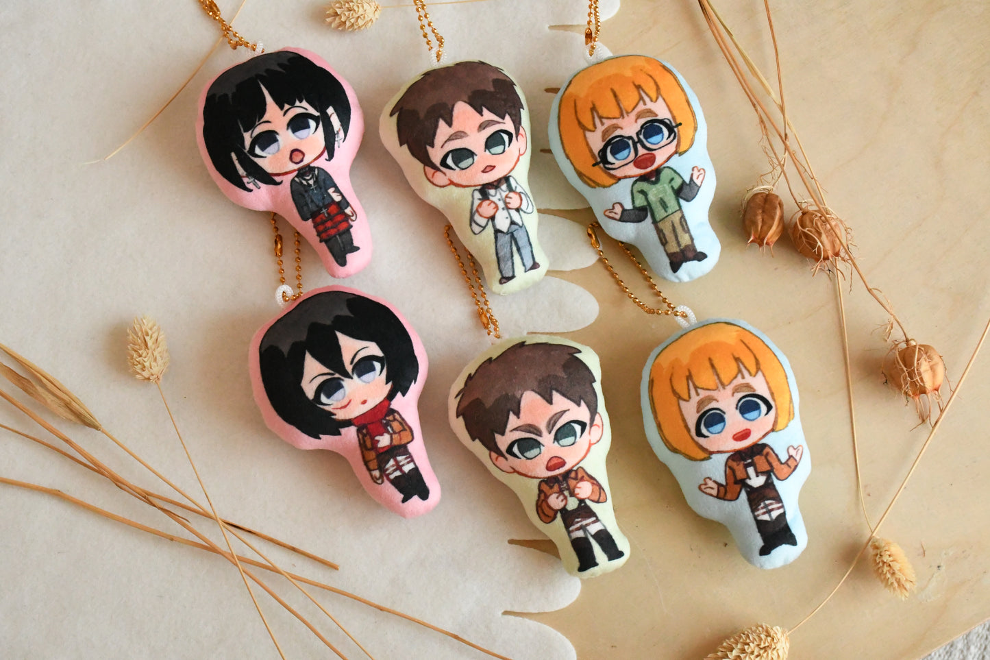 AOT characters - Pillow keychains