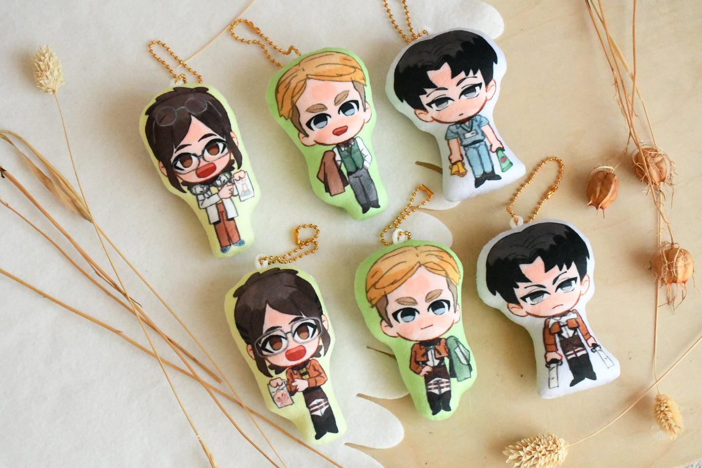 AOT characters - Pillow keychains
