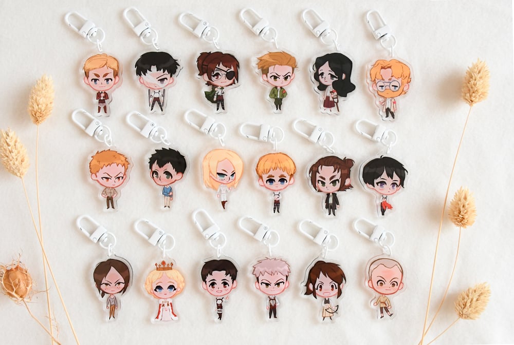 AOT characters - individual acrylic keychains