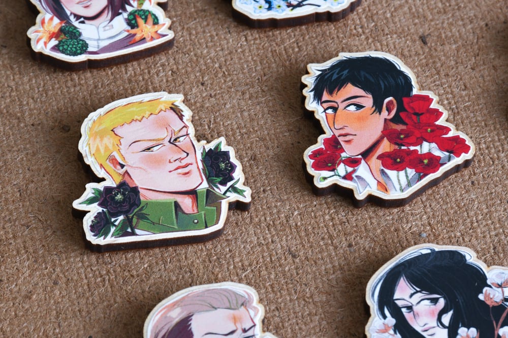 AOT characters - Wooden pins